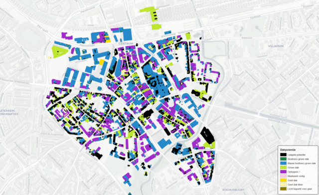 Voorbeeld duurzame dakenkaart Eindhoven